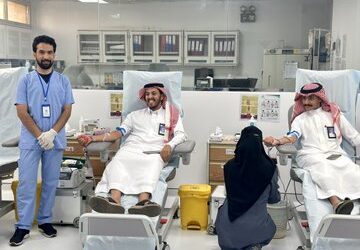 منسوبي العون الخيرية يتبرعون بالدم ضمن الحملة الوطنية السنوية للتبرع بالدم